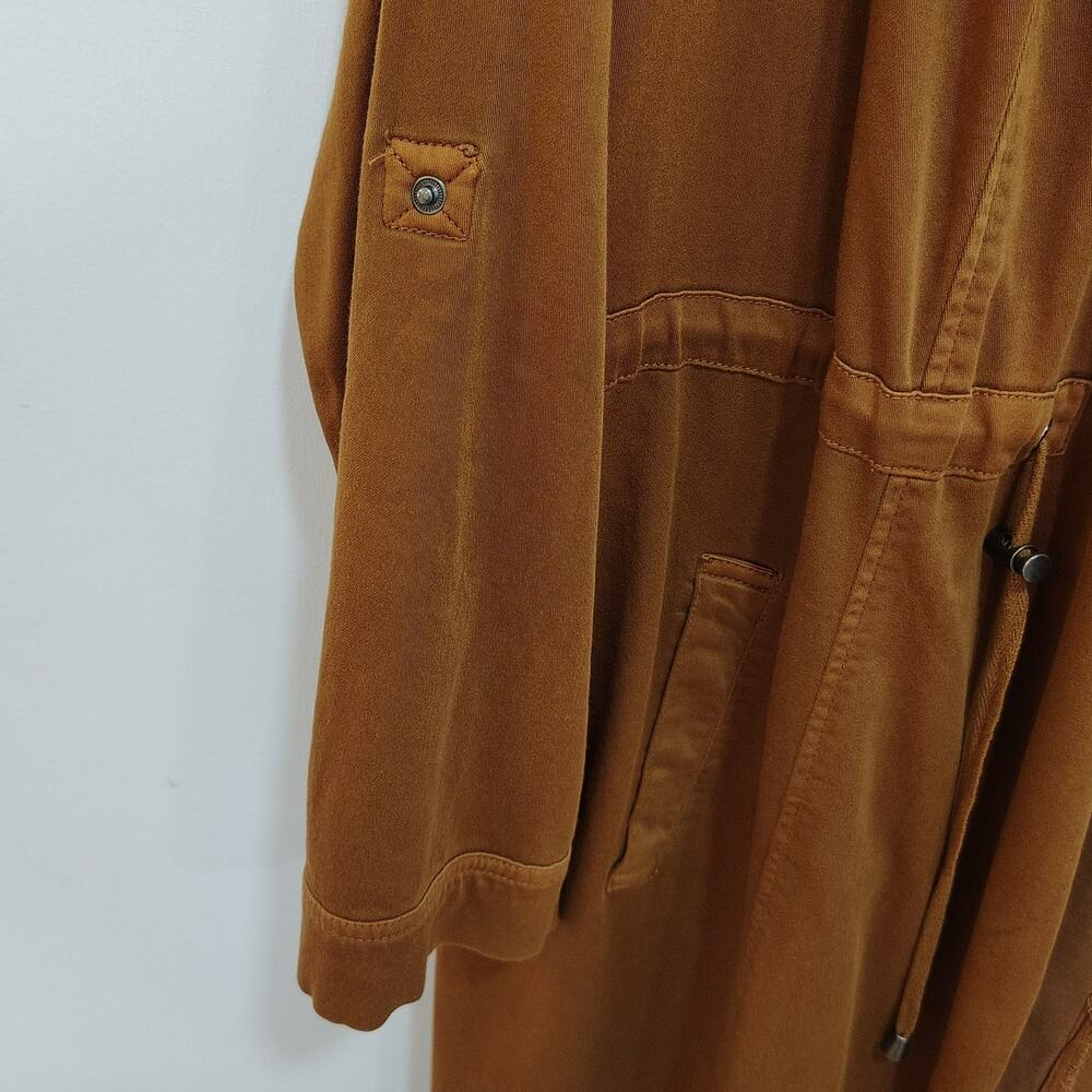 Torrid Womens 3X Plus Size Jacket Twill Drape Front Trench Coat Tan - Picture 9 of 16